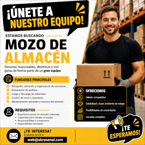 BUSCAMOS MOZO DE ALMACÉN